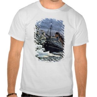 Illustration of SS Titanic colliding with Tees