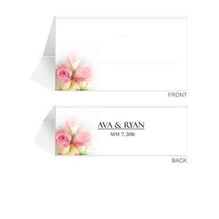 290 Personalized Place Cards   Rose Pink Baby Twins : Greeting Cards : Office Products