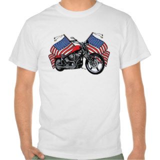 American Flags Motorcycle Value Shirt for Men