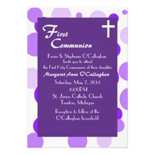 First Communion Invitation   Girl