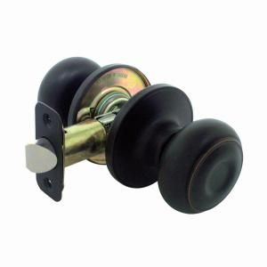 Defiant Fancy Mushroom Aged Bronze Passage Knob TGX730