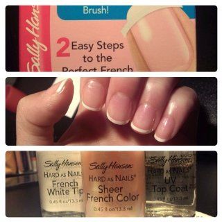 Sally Hansen Hard As Nails French Manicure Set   Sheer Opal   3 ct : Nail Growth Formula Treatments : Beauty