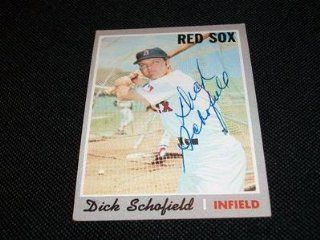 Boston Red Sox Dick Schofield sr Auto Signed 1970 Topps Card #251 TOUGH N at 's Sports Collectibles Store