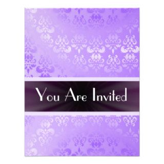 Mauve damask any occasion custom invite