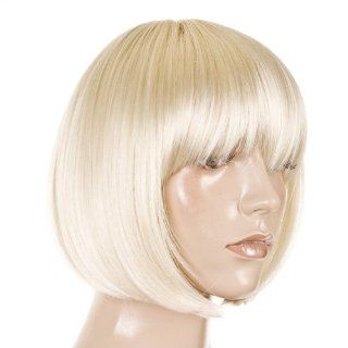 Light Blonde Classic Bob Wig Soft Fringe  Face Framing Chanelle Wig : Hair Replacement Wigs : Beauty
