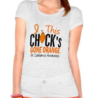 LEUKEMIA Chick Gone Orange Tshirts