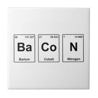 Bacon Periodic Table Tiles