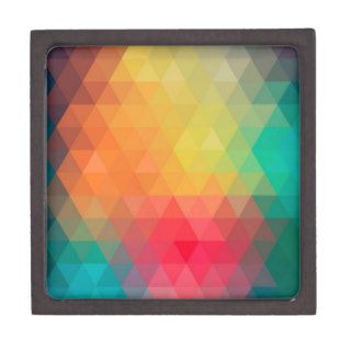 Awesome cool trendy colourful triangles pattern premium gift boxes