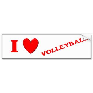 I Love Volleyball Bumper Stickers