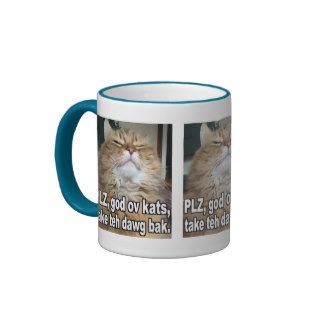 Funny Cat Pictured Praying Coffee Cup Mug