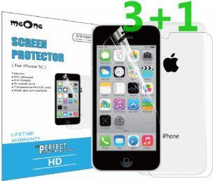 meOne iPhone 5C 4 Pack [3 front + 1 back] Anti Glare & Anti Fingerprint Screen Protectors with Lifetime Replacement Warranty (Orders will be shipped out within 24 hours except on Sundays): Cell Phones & Accessories