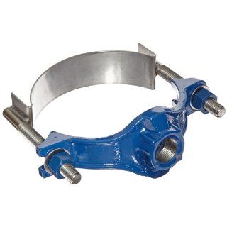 Smith Blair Ductile Iron with Stainless Steel 304 Straps Repair Clamp, Service Saddle, Stainless Steel Bolt, 2 Bolts, 6" Pipe Size, 1" IP Outlet: Hardware Nut And Bolt Sets: Industrial & Scientific