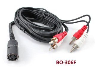 CablesOnline 6ft 5 Pin Din Female to 4 RCA Male Professional Audio Cable for Bang & Olufsen, Naim, QuadStereo Systems (BO 306F): Computers & Accessories