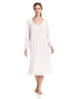 Eileen West Women's Luminous Nightgown, Solld Winterwhite, Small