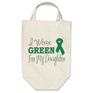 I Wear Green For My Daughter (Green Ribbon) Bag