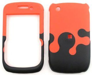 Blackberry Curve 8520/8530/9300 Milk Drop, Red and Black Snap On Cover, Hard Plastic Case, Face cover, Protector: Cell Phones & Accessories