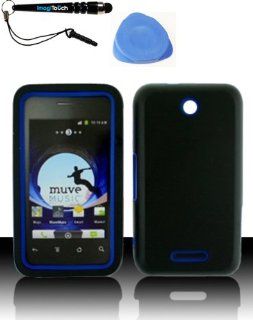 IMAGITOUCH(TM) 3 Item Combo ZTE X500 Score Hybrid Case Dr. Blue (Stylus pen, Pry Tool, Phone Cover): Cell Phones & Accessories
