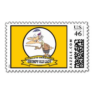 WORLDS GREATEST GRUMPY OLD LADY CARTOON STAMPS