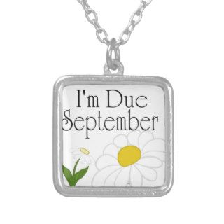 I'm Due September   Daisy Necklace