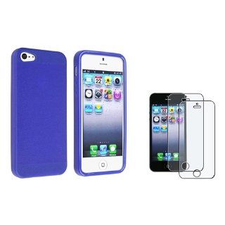 eForCity Blue Skin Veins TPU rubber Case with FREE 2x Anti Glare LCD Cover compatible with the NEW Apple iPhone 5: Cell Phones & Accessories