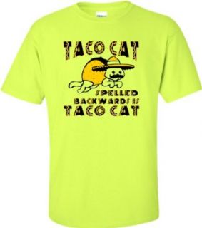 Adult Taco Cat Spelled Backwards Is Taco Cat Funny T Shirt: Clothing