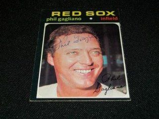 Boston Red Sox Phil Gagliano Auto Signed 1971 Topps Card #302 TOUGH K at 's Sports Collectibles Store