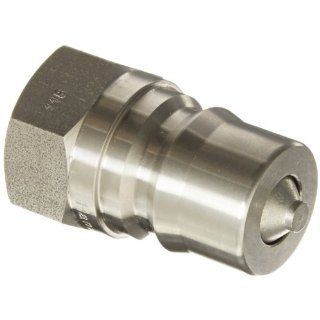Eaton Hansen LL4KP26118 Stainless Steel 303 ISO B Interchange Hydraulic Fitting, Plug with Valve, 1/2" 14 NPTF Female, 1/2" Body, Neoprene Seal: Quick Connect Hose Fittings: Industrial & Scientific