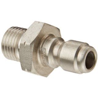Eaton Hansen LL2T15BS Stainless Steel 303 Straight Through Ball Lock Hydraulic Fitting, Plug, 1/4" 19 BSPP Male, 1/4" Port Size, 1/4" Body: Quick Connect Hose Fittings: Industrial & Scientific
