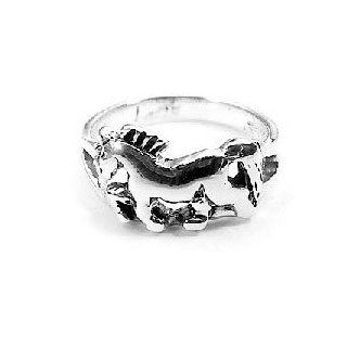 Childs Sterling Silver Baby Unicorn Horse Ring Size 4(Sizes 1,2,3,4): Jewelry