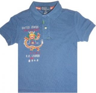 Boy's Polo by Ralph Lauren Polo Short Sleeve Shirt Dragon Print Blue: Clothing