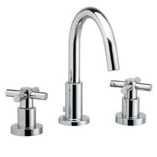 Phylrich D135004 004 Satin Brass Bathroom Faucets 8" Widespread Faucet With High Arc Spout W/Tubular Cross Handles   Touch On Bathroom Sink Faucets  