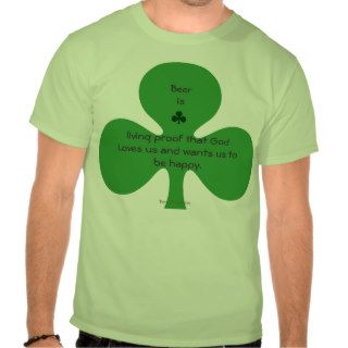 beer quote t shirt with shamrock