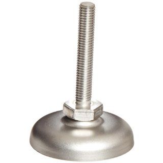 J.W. Winco 8N50TW5/A Series GN 340.5 Stainless Steel Leveling Mount with White Rubber Pad Inlay, Without Nut, Shot Blast Finish, Metric Size, 50mm Base Diameter, M8 x 1.25 Thread Size, 50mm Thread Length: Vibration Damping Mounts: Industrial & Scientif