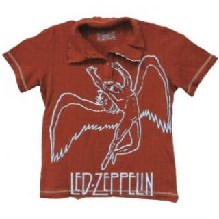 Led Zeppelin   Large Swan Juniors Polo Shirt: Music Fan T Shirts: Clothing