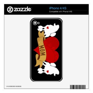 Poodle Mom [Tattoo style] Skins For iPhone 4
