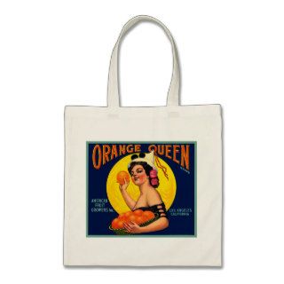 Orange Queen Orange Crate Label Tote Bags