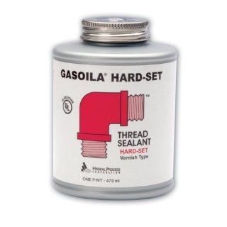 Gasoila Hard Set Red Varnish Thread Sealant,  60 to 350 Degree F, 1 Pint Brush: Industrial & Scientific