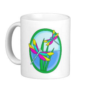 Stainglass Look Dragonfly Mug