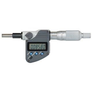 Mitutoyo 350 351 10 Digimatic LCD Micrometer Head, 0 1"/0 25.4mm Range, 0.001mm/0.00005" Graduation, +/ 0.002mm & +/ 0.0001" Accuracy, Ratchet Stop Thimble, Flat Face
