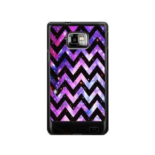 Chevron Pattern Cute Pink Teal Nebula Galaxy SamSung Galaxy S2 N9100 Case Snap on Hard Case Cover: Computers & Accessories