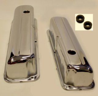 CHROME STEEL VALVE COVERS FORD 352 390 428 1958 1976: Automotive