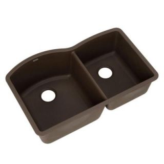 Blanco Diamond Undermount Composite 20.2x9.5x32 0 Hole Double Bowl Kitchen Sink in Cafe Brown 440177