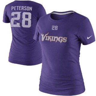 Nike Adrian Peterson Minnesota Vikings Ladies Player Name and Number T Shirt   Purple : Sports Fan T Shirts : Sports & Outdoors