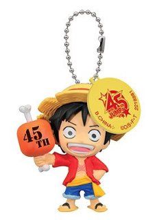 Bandai Shonen Jump J Stars 45th Anniversary Mascot Key Chain Figure ~1.5"   Luffy (One Piece) Toys & Games