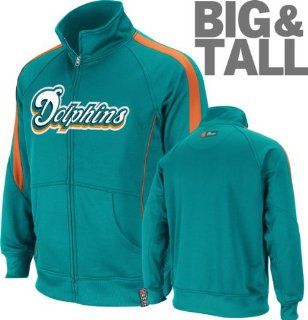 Miami Dolphins Big & Tall Tailgate Time II Performance Full Zip Jacket : Sports Fan Outerwear Jackets : Sports & Outdoors