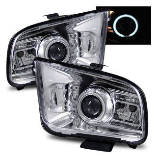 Ford Mustang Chrome CCFL Halo Projector Headlights G2   Fits: Base & GT: Automotive