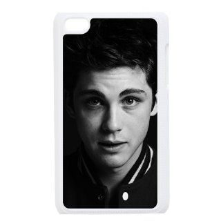 Logan Lerman iPod 4 Case, iPod Touch Case, iTouch Hard Protective Case   Black&White   Retailing Packing: Cell Phones & Accessories