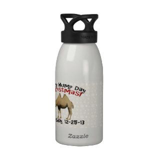 Happy Hump Day Christmas Funny Wednesday Camel Water Bottle
