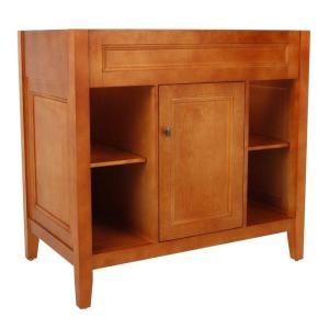 Foremost Exhibit 36 in. W x 21.63 in. D x 34 in. H Vanity Cabinet Only in Rich Cinnamon TRIA3622