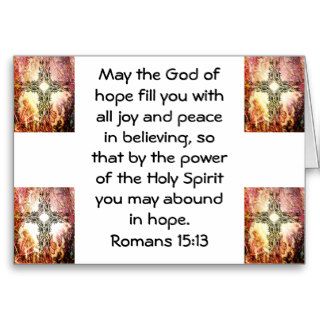 Bible Verses Uplifting Quote Romans 15:13 Cards
